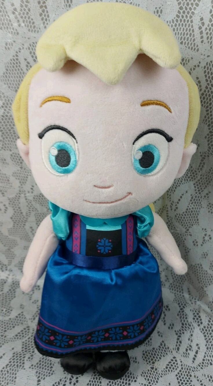 Frozen Elsa Plush Doll Young Baby Toddler Snow Queen Disney Princess 12" Stuffed